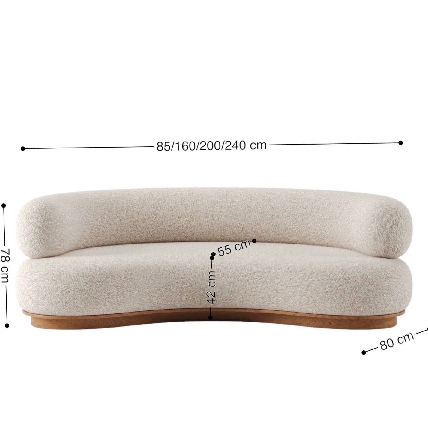 home-atelier-f31a Lucifer Boucle Curve Sofa