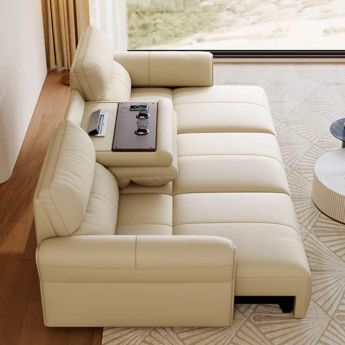 home-atelier-f31a Maca Electric Leather Sofa Bed