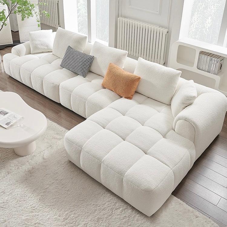 home-atelier-f31a Performance Boucle Fabric / 2 seater/ Length 160cm / White Camila Performance Boucle Sectional Sofa