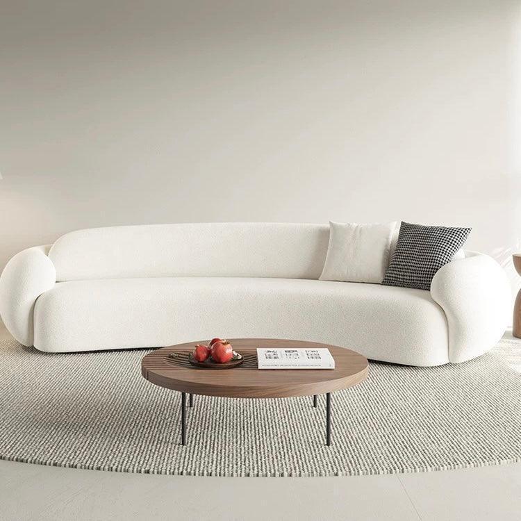 home-atelier-f31a Performance Boucle Fabric / 2 seater/ Length 160cm / White Carlo Performance Boucle Curve Sofa