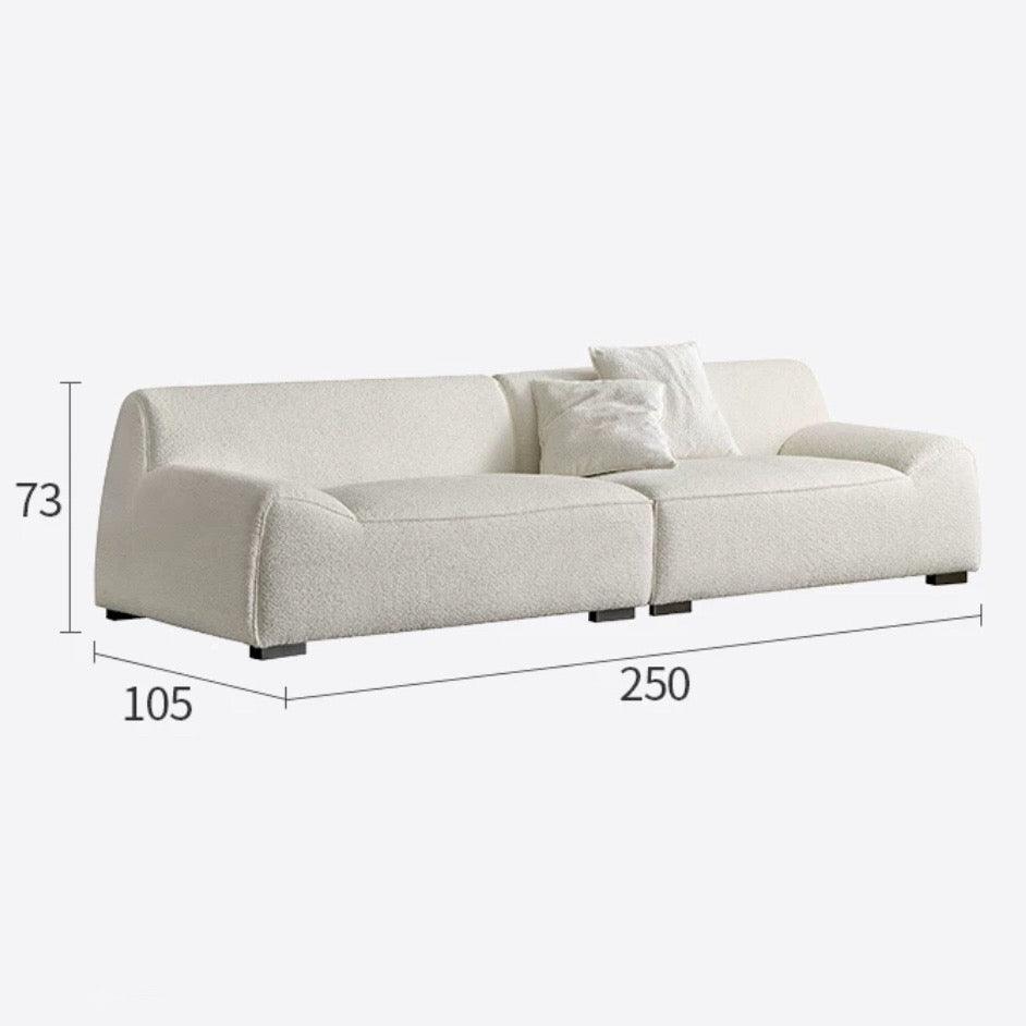 home-atelier-f31a Performance Boucle Fabric / 4 seater/ Length 250cm / White Bellino Performance Boucle Sofa