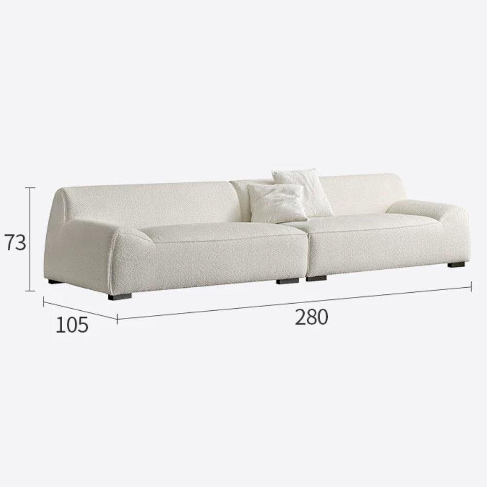 home-atelier-f31a Performance Boucle Fabric / 5 seater/ Length 280cm / White Bellino Performance Boucle Sofa