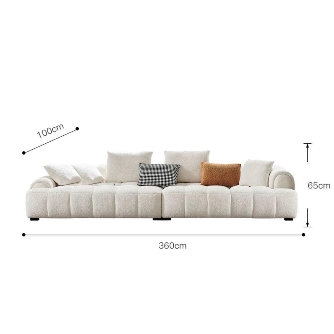 home-atelier-f31a Performance Boucle Fabric / 8 seater/ Length 360cm / White Camila Performance Boucle Sectional Sofa