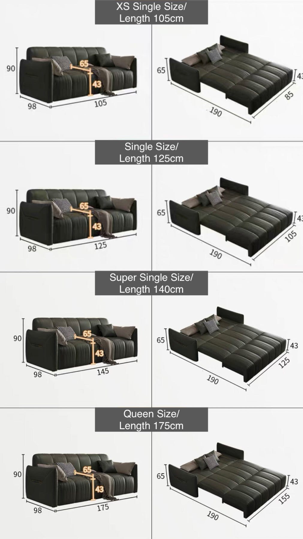 home-atelier-f31a Reane Electric Sofa Bed