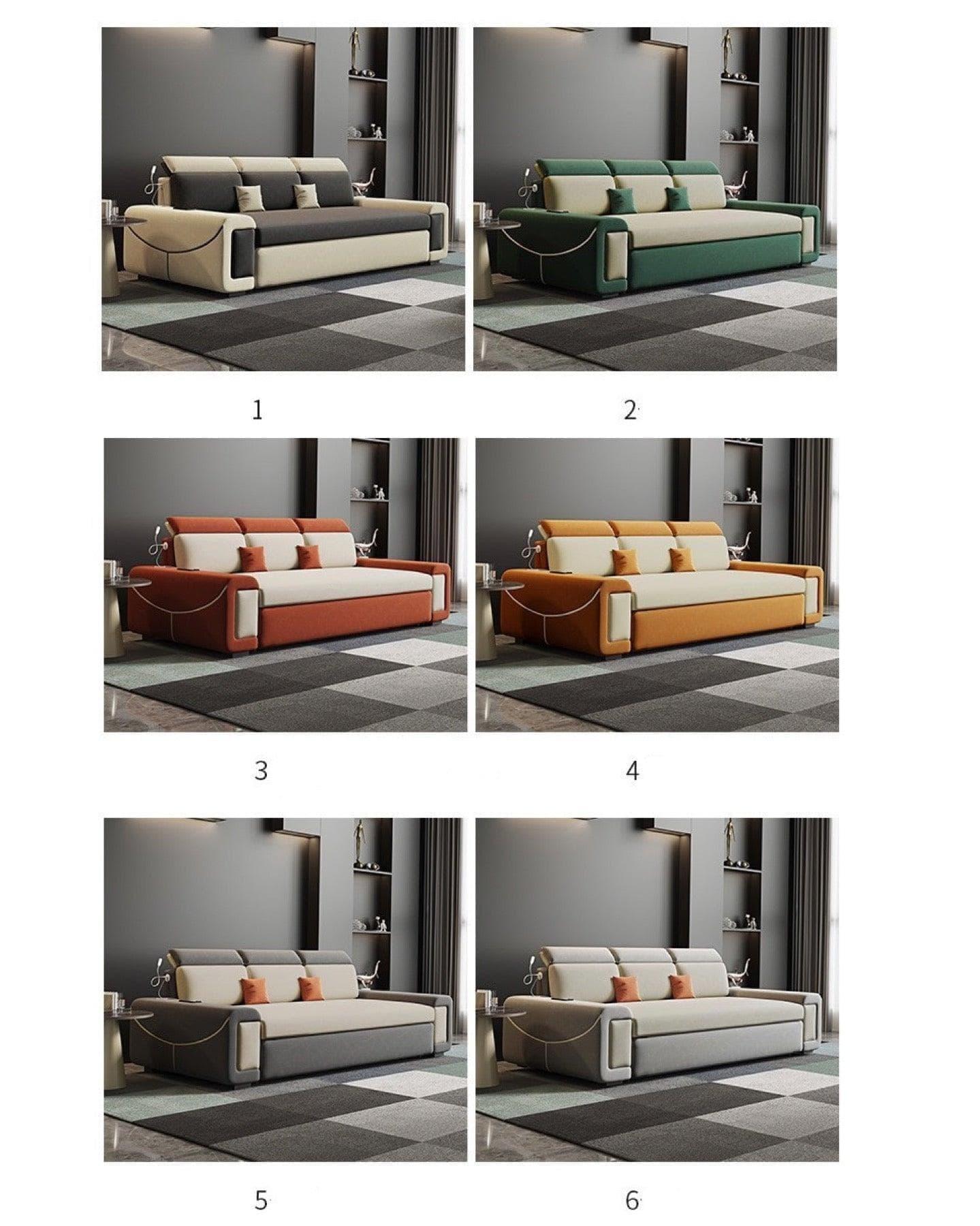 home-atelier-f31a Suede Fabric / Single Size/ Length 160cm / 3 Casllini Storage Sofa Bed