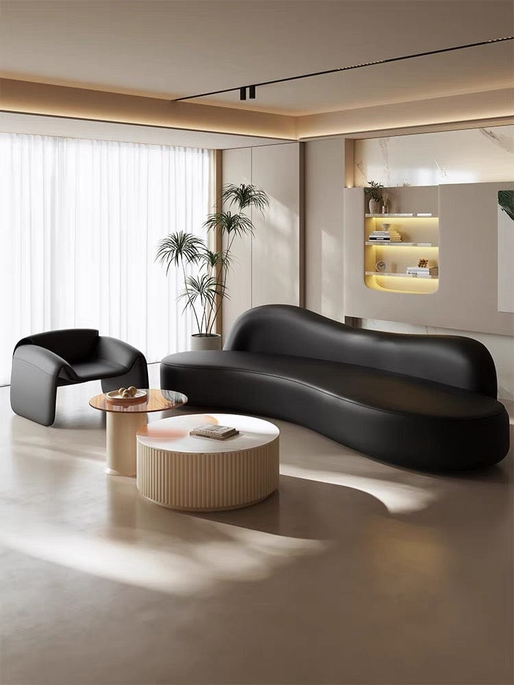 Home Atelier Ferra Scratch Resistant Leather Curve Sofa