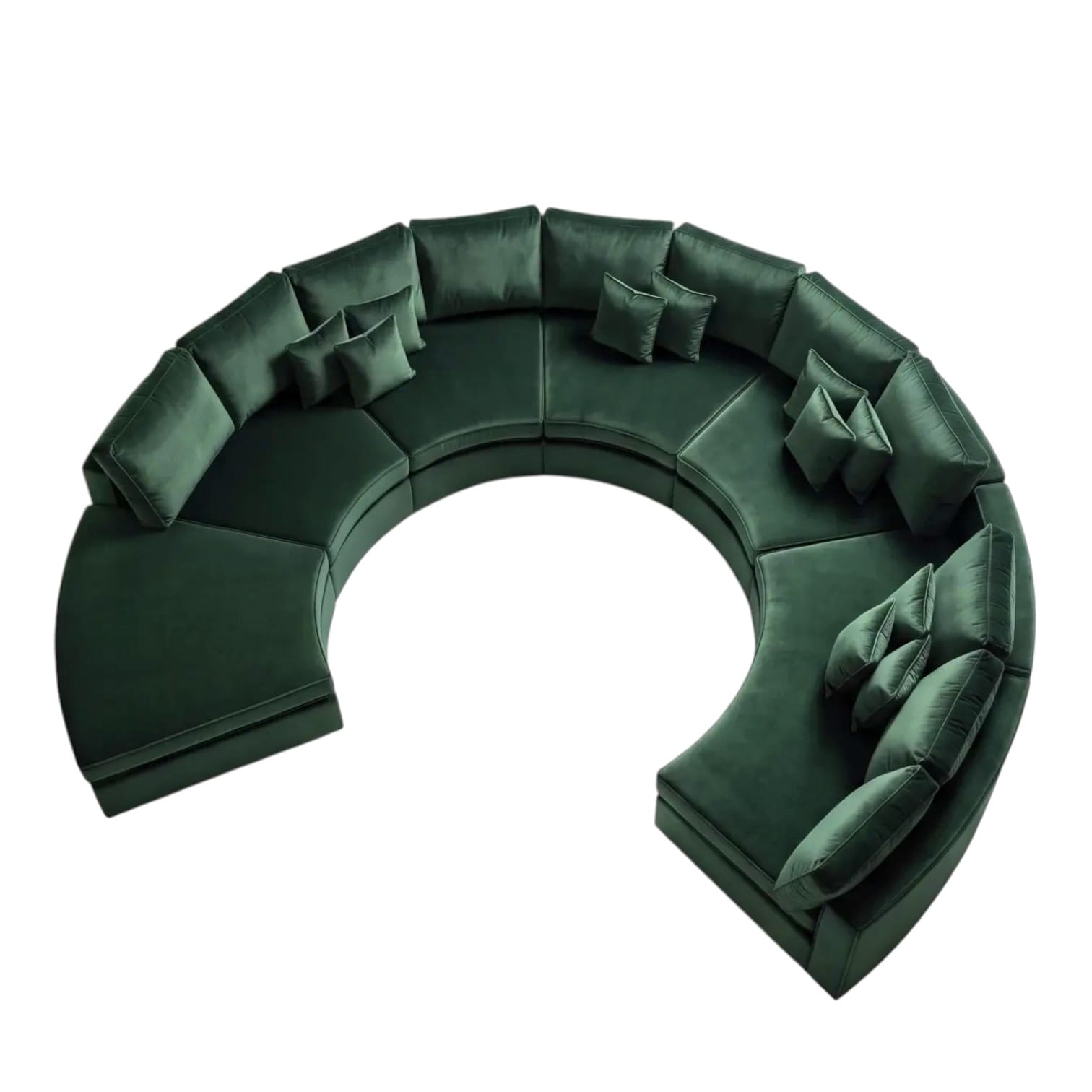 Home Atelier Flenn Velvet Sectional Curve Sofa