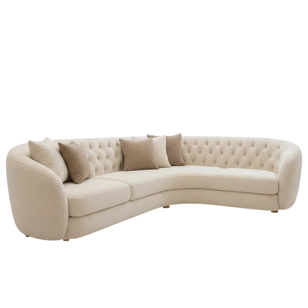 Home Atelier Fonsa Sectional Tufted Curve Sofa