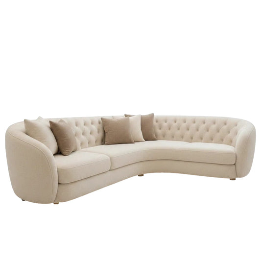 Home Atelier Fonsa Sectional Tufted Curve Sofa