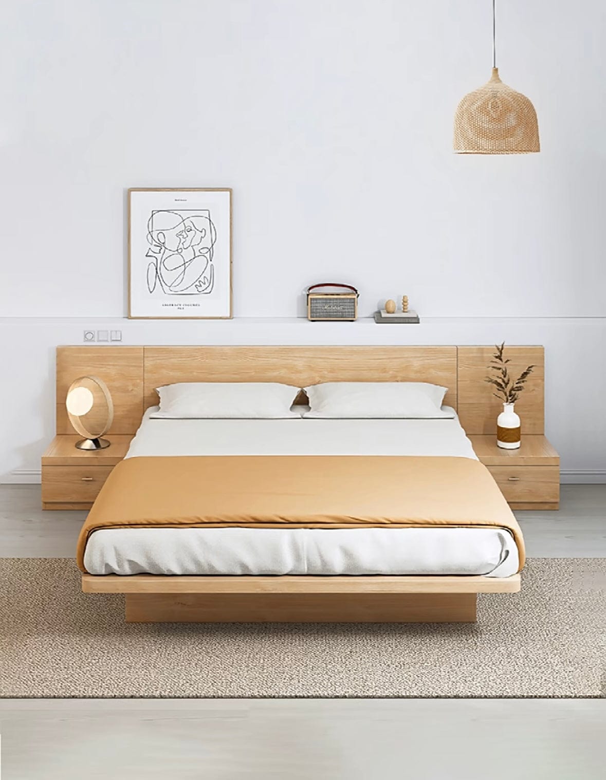 Home Atelier Frances Wooden Storage Bed Frame