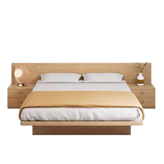 Home Atelier Franco Wooden Storage Bed Frame with LED Lighting