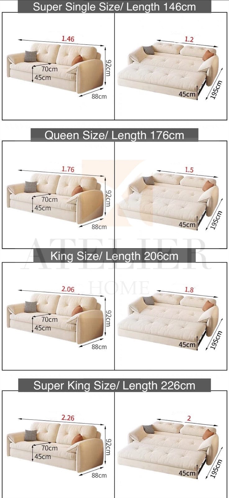 Home Atelier Freida Sofa Bed