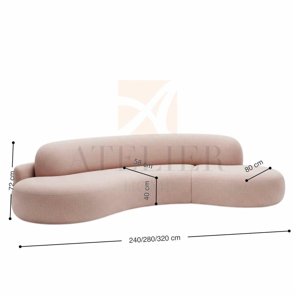 Home Atelier Fulton Curve Sofa