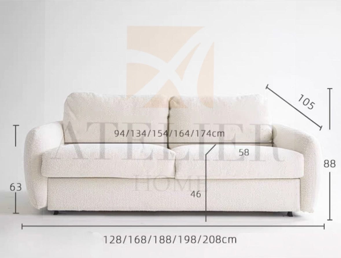 Home Atelier Gabriela Boucle Foldable Sofa Bed