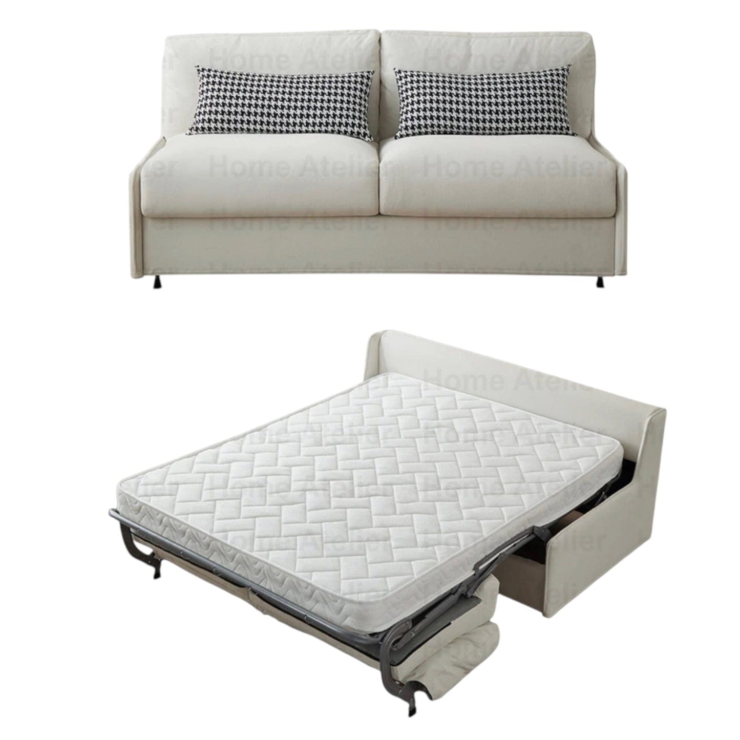 Home Atelier Gallini Scratch Resistant Foldable Sofa Bed with Mattress