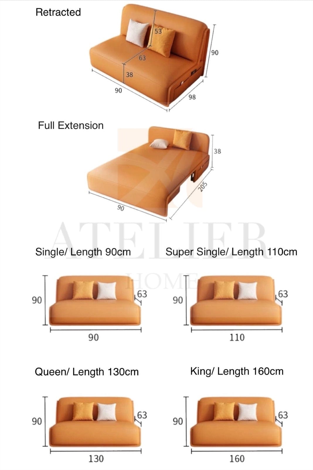 Home Atelier Gerald Electric Sofa Bed