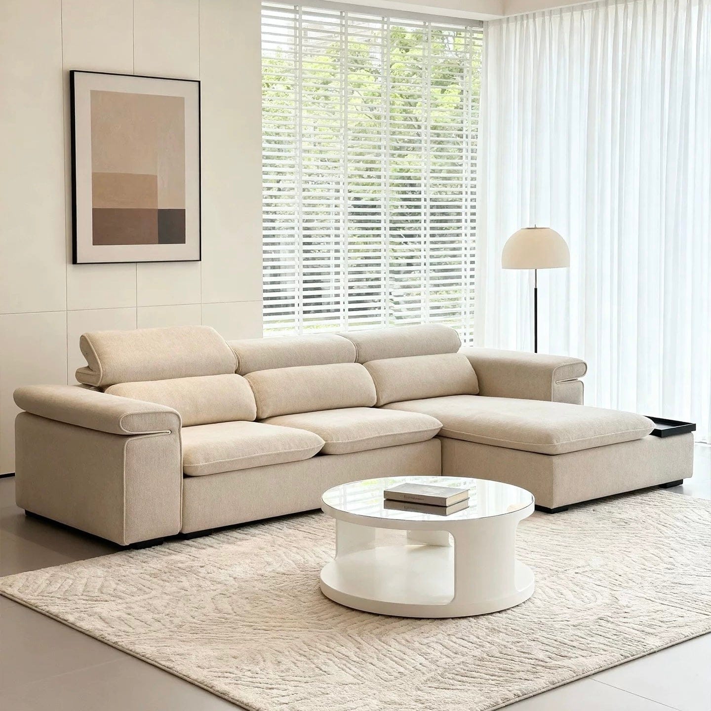 Home Atelier Gianna Sectional Sofa with Adjustable Headrest