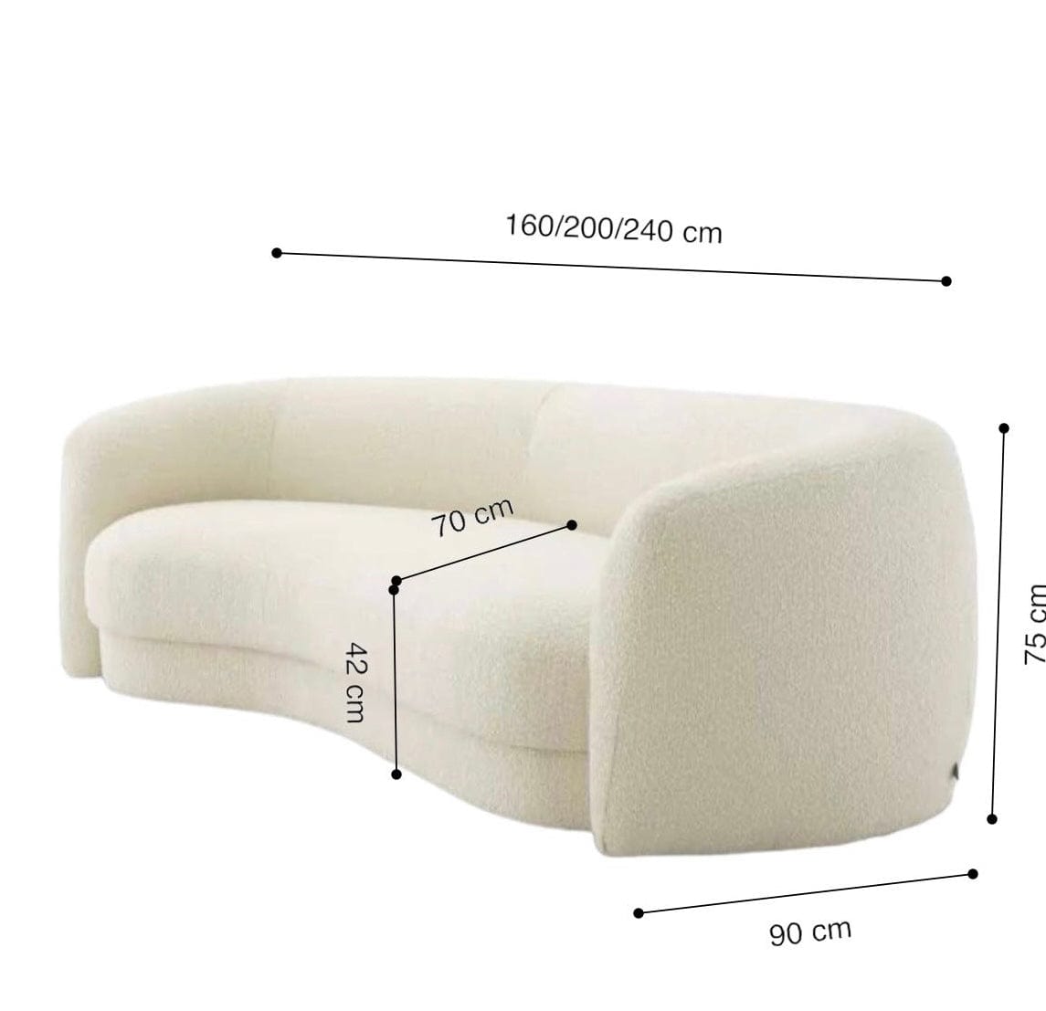 Home Atelier Giovanni Curve Boucle Sofa