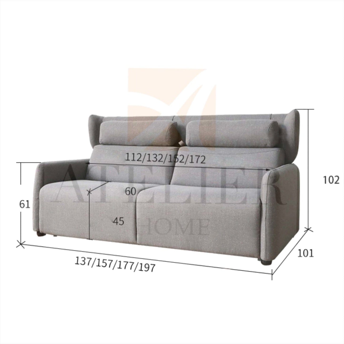 Home Atelier Gisella Scratch Resistant Foldable Sofa Bed