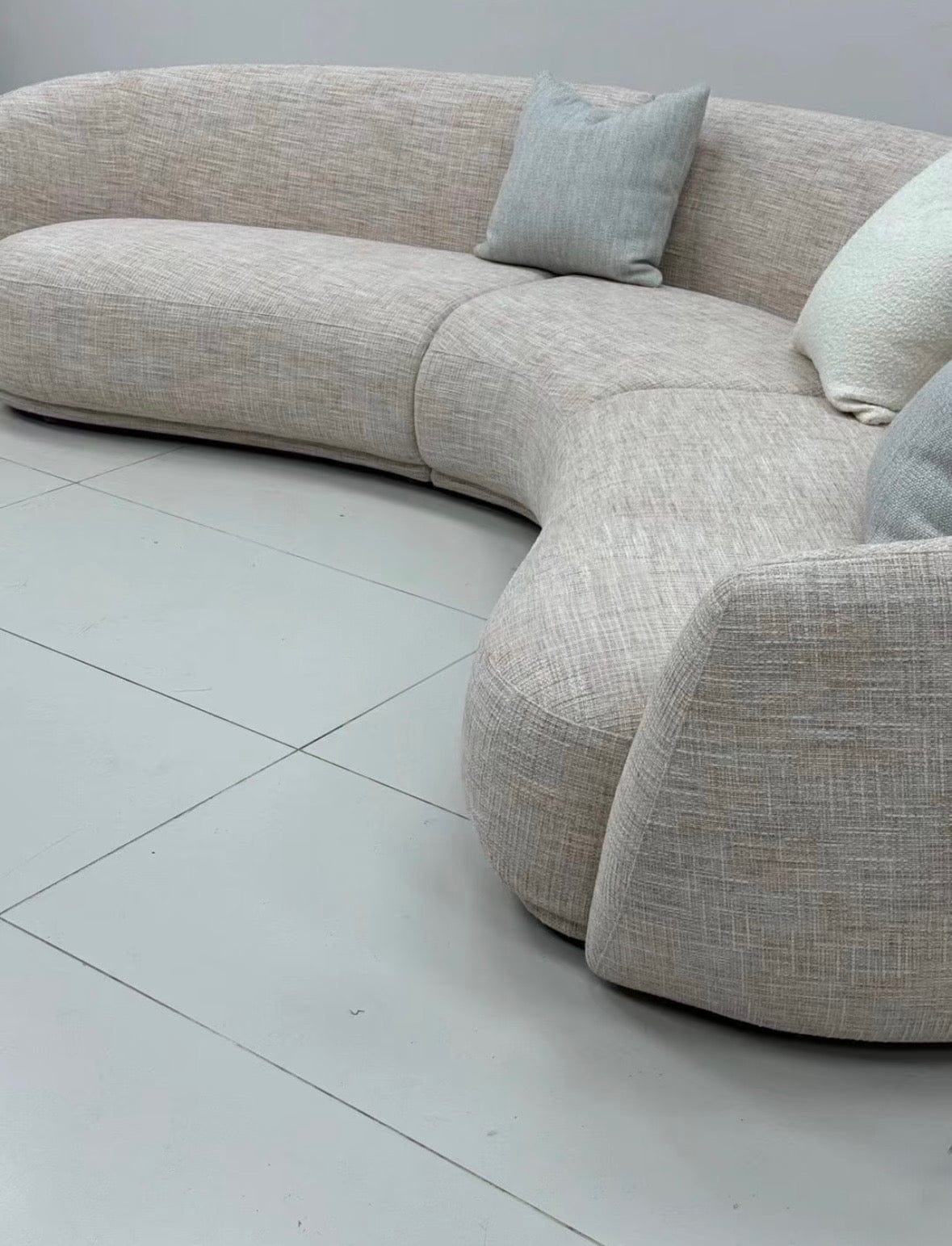 Home Atelier Giselle Performance Boucle Sectional Curve Sofa