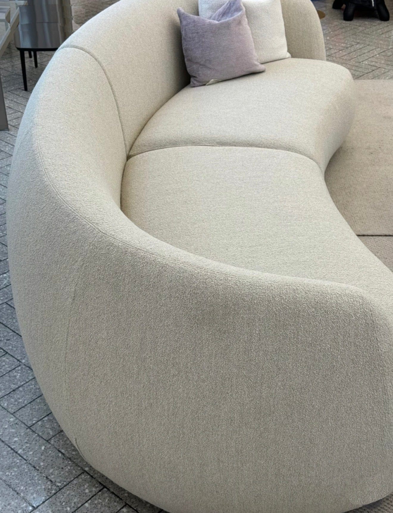 Home Atelier Giselle Performance Boucle Sectional Curve Sofa