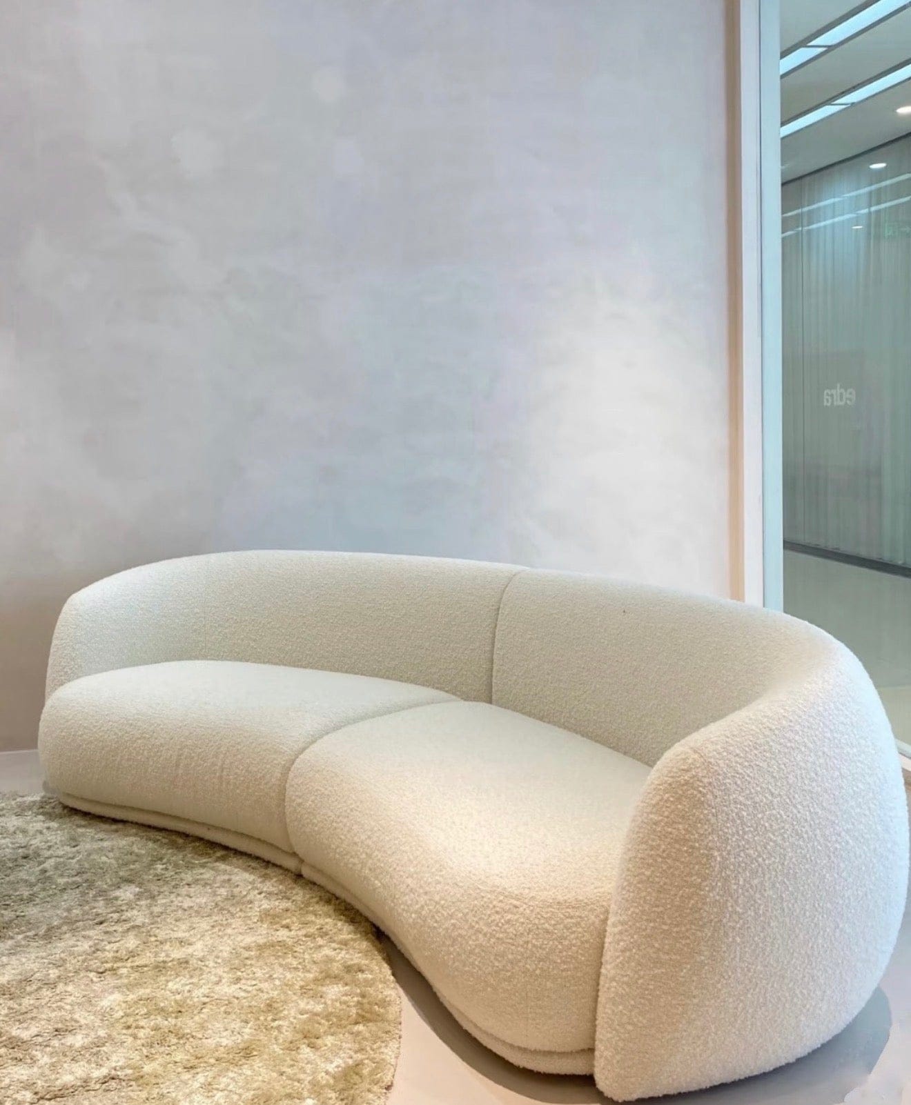 Home Atelier Giselle Performance Boucle Sectional Curve Sofa