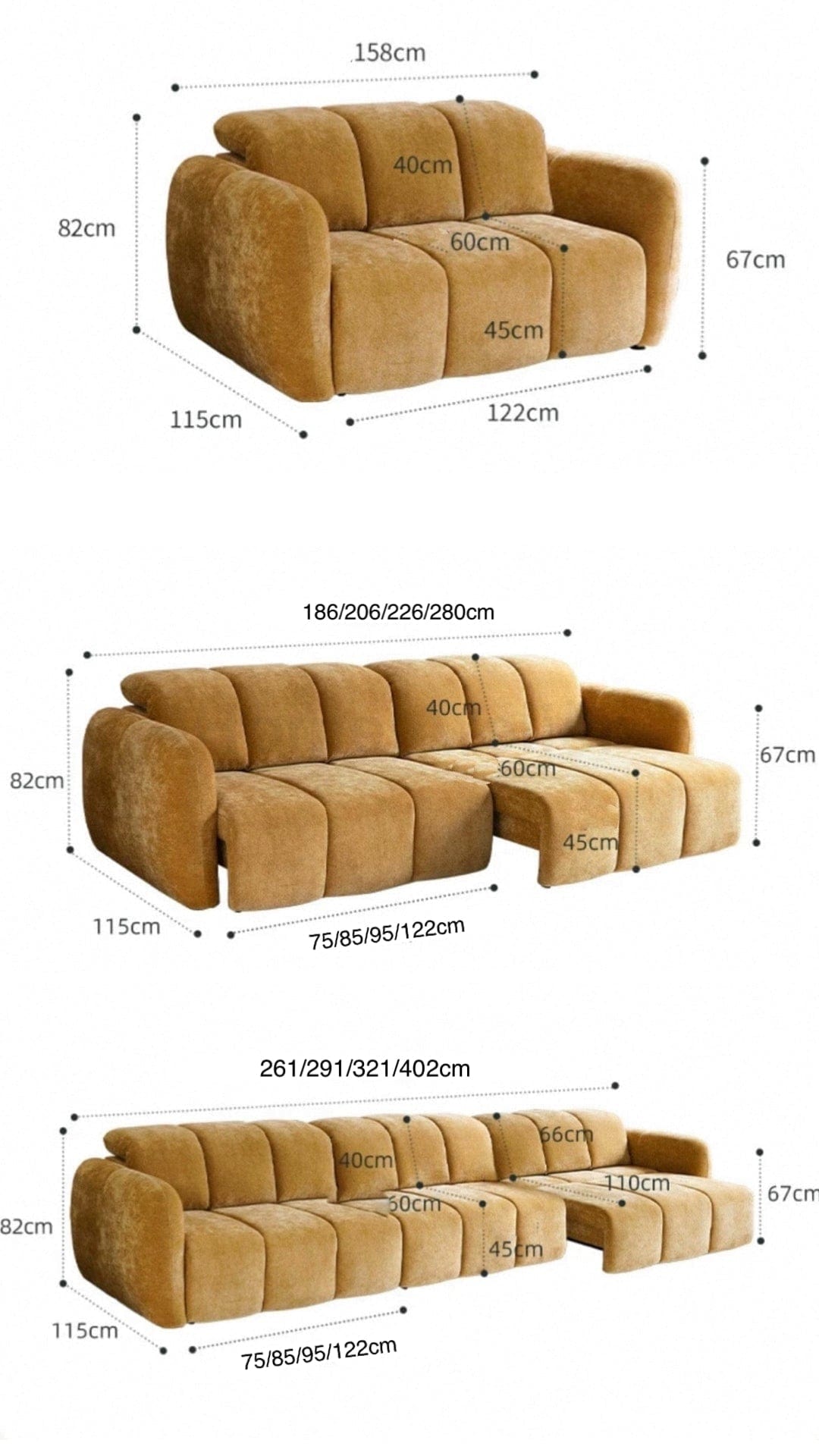 Home Atelier Gordon Scratch Resistant Electric Sofa Bed