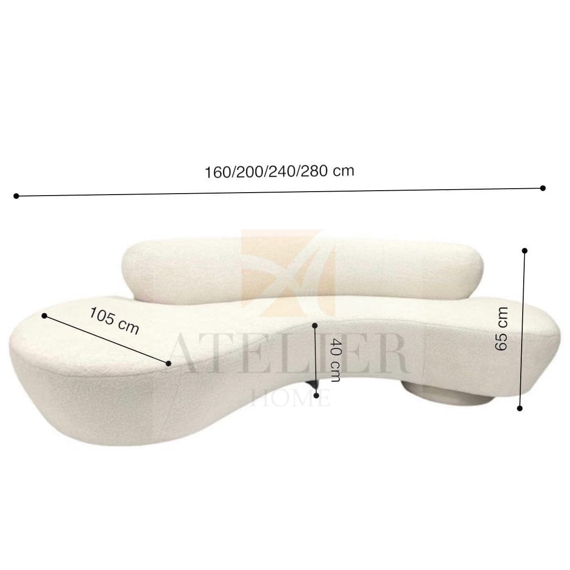 Home Atelier Gracia Boucle Curve Sofa