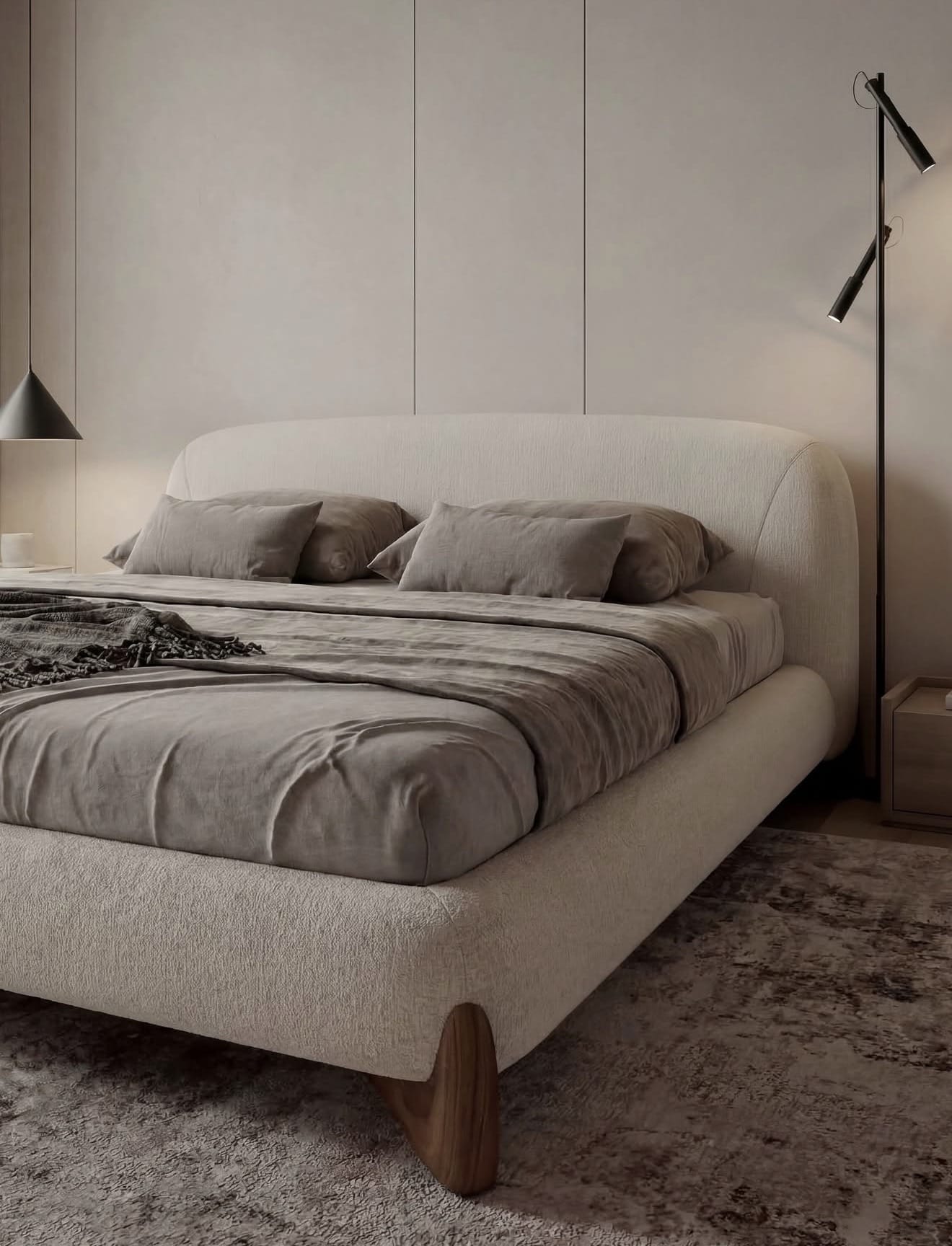 Home Atelier Grecan Boucle Bed Frame