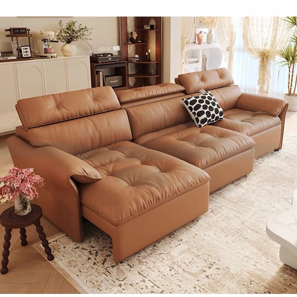 Home Atelier Greken Scratch Resistant Electric Motorized Leather Sofa Bed