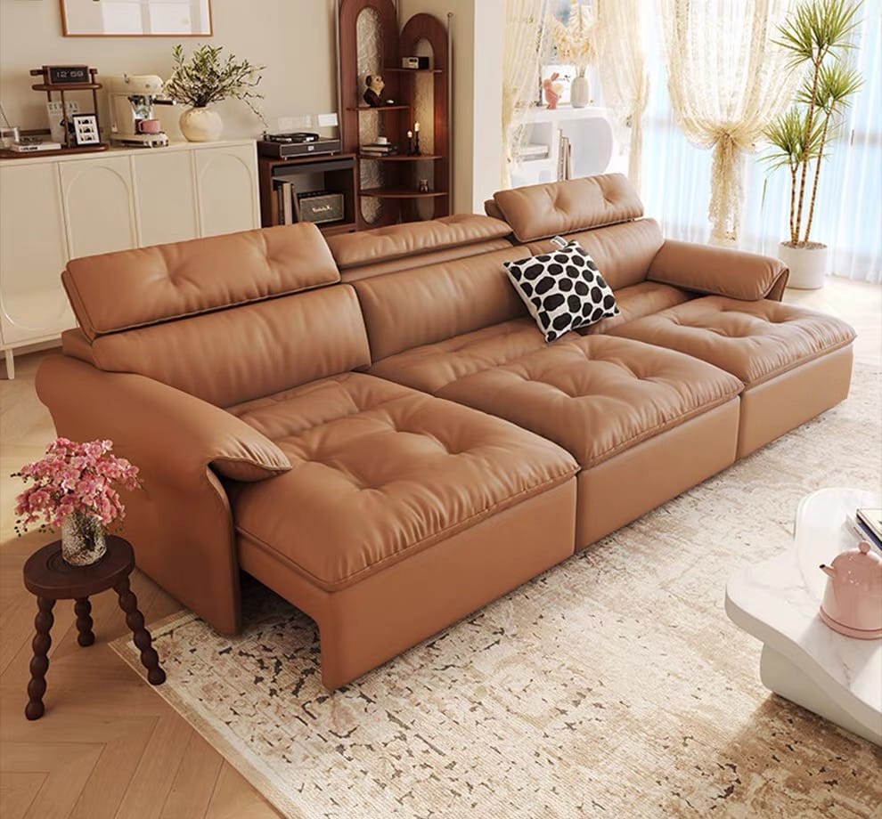 Home Atelier Greken Scratch Resistant Electric Motorized Leather Sofa Bed