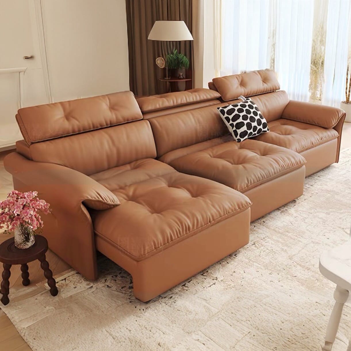 Home Atelier Greken Scratch Resistant Electric Motorized Leather Sofa Bed