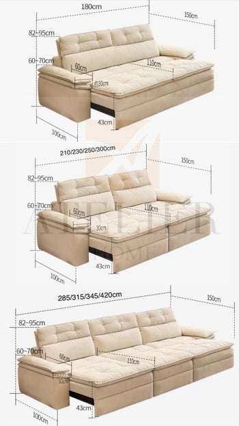 Home Atelier Greken Scratch Resistant Electric Sofa Bed