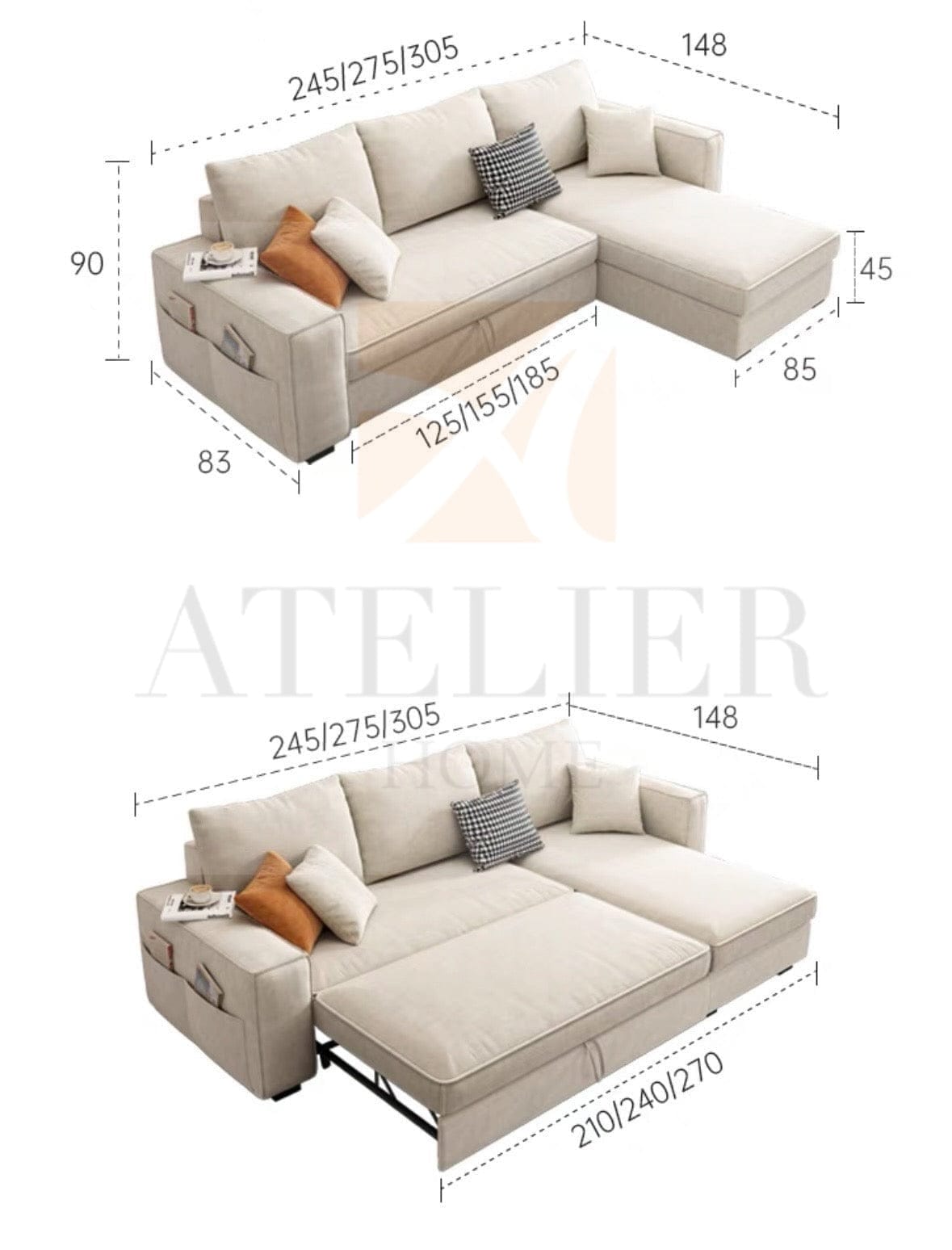 Home Atelier Gryphon Scratch Resistant Sofa Bed