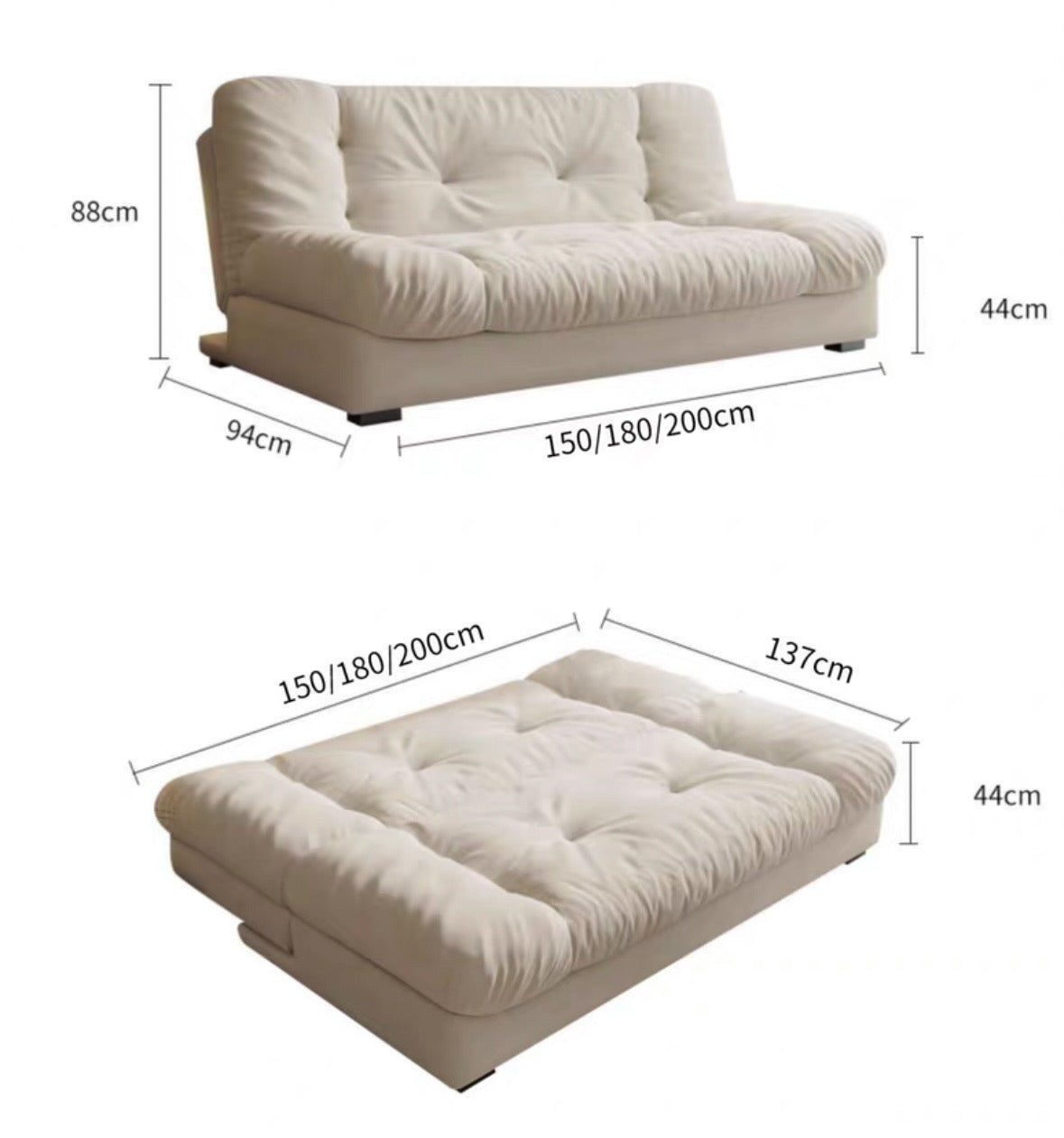 Home Atelier Harold Scratch Resistant Storage Sofa Bed