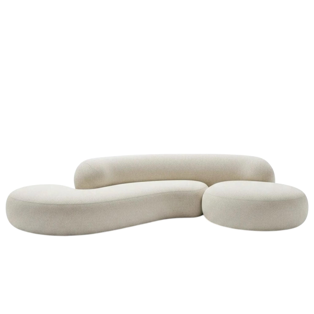 Home Atelier Heizer Performance Boucle Sectional Curve Sofa