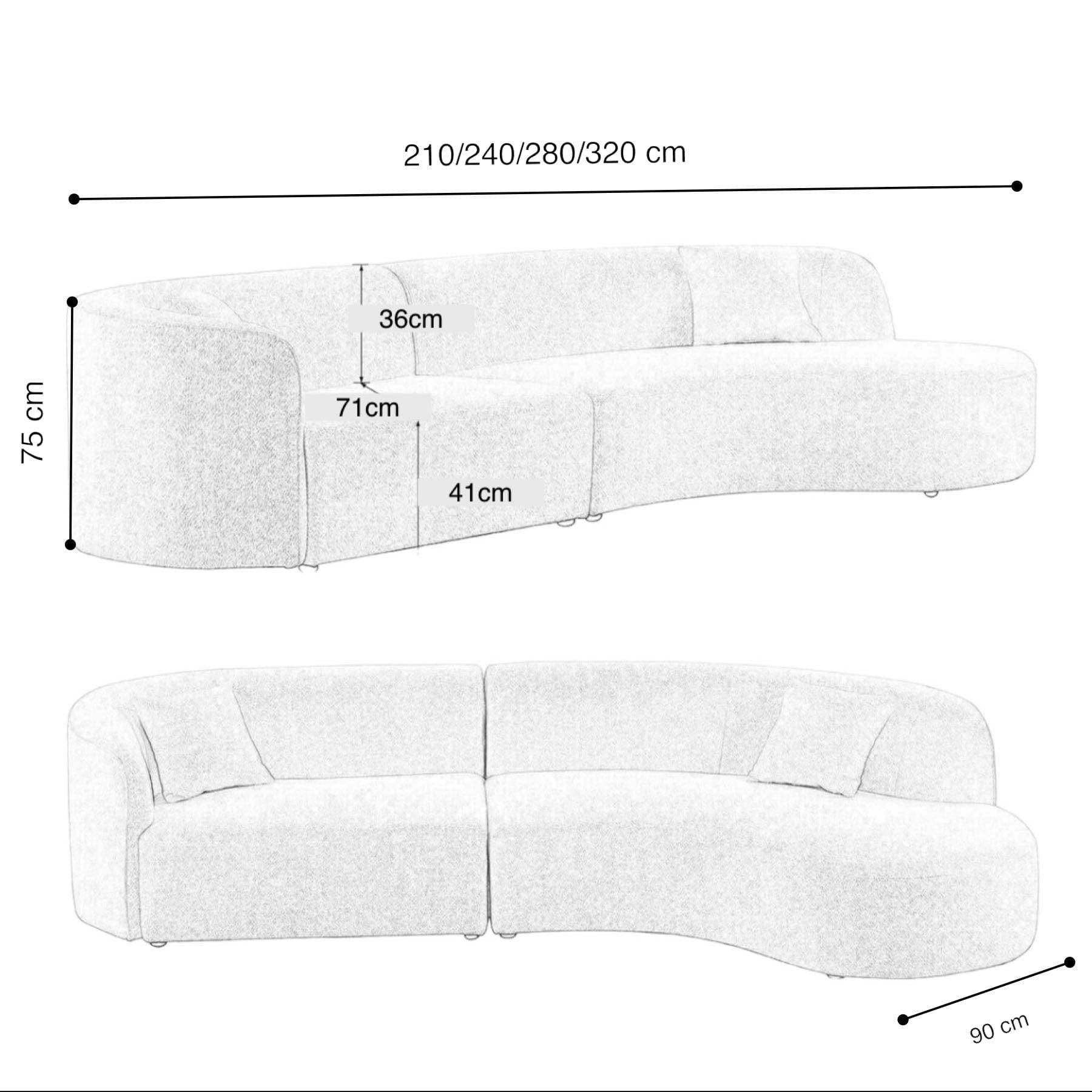 Home Atelier Helena Curve Sofa