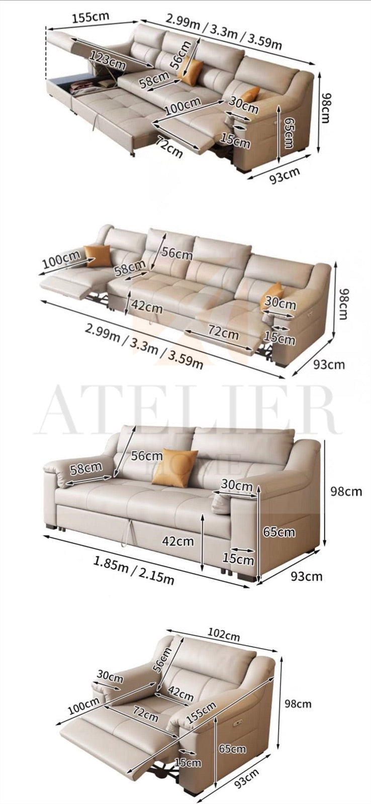 Home Atelier Hera Electric Sofa Bed