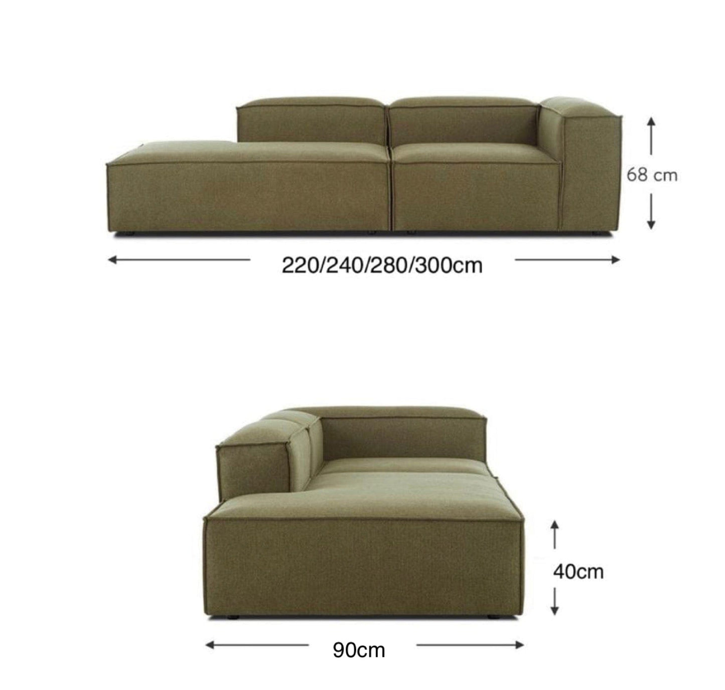 Home Atelier Herald Side Chaise Sofa