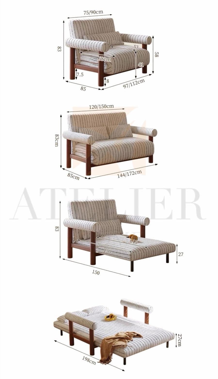 Home Atelier Heriana Sofa Bed (Copy)