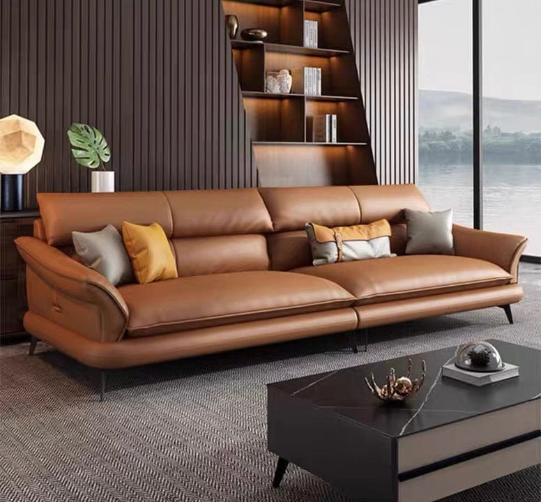 Home Atelier Hugh Genuine Cowhide Leather Sofa