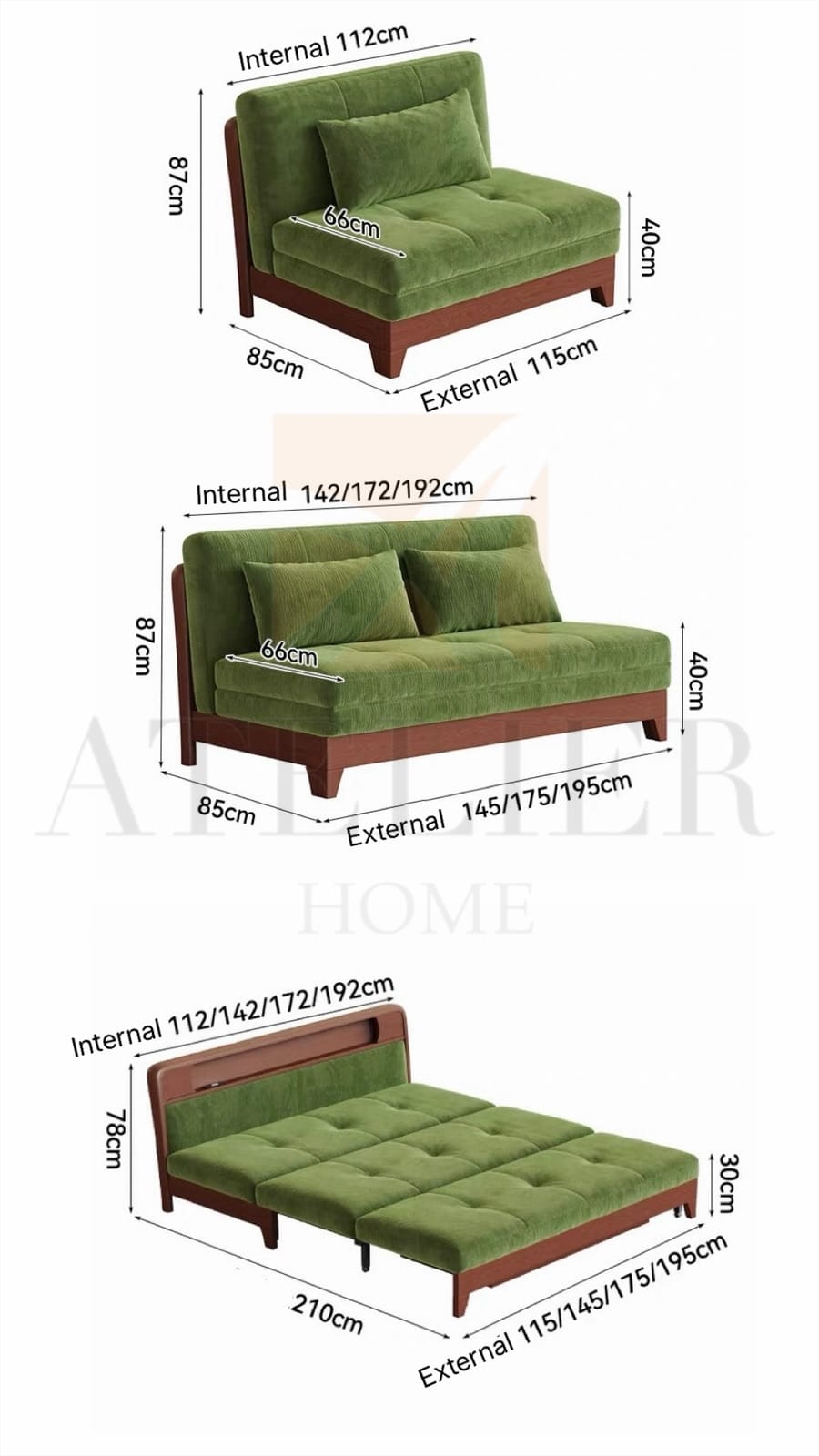 Home Atelier Isenna Sofa Bed (Copy 3)