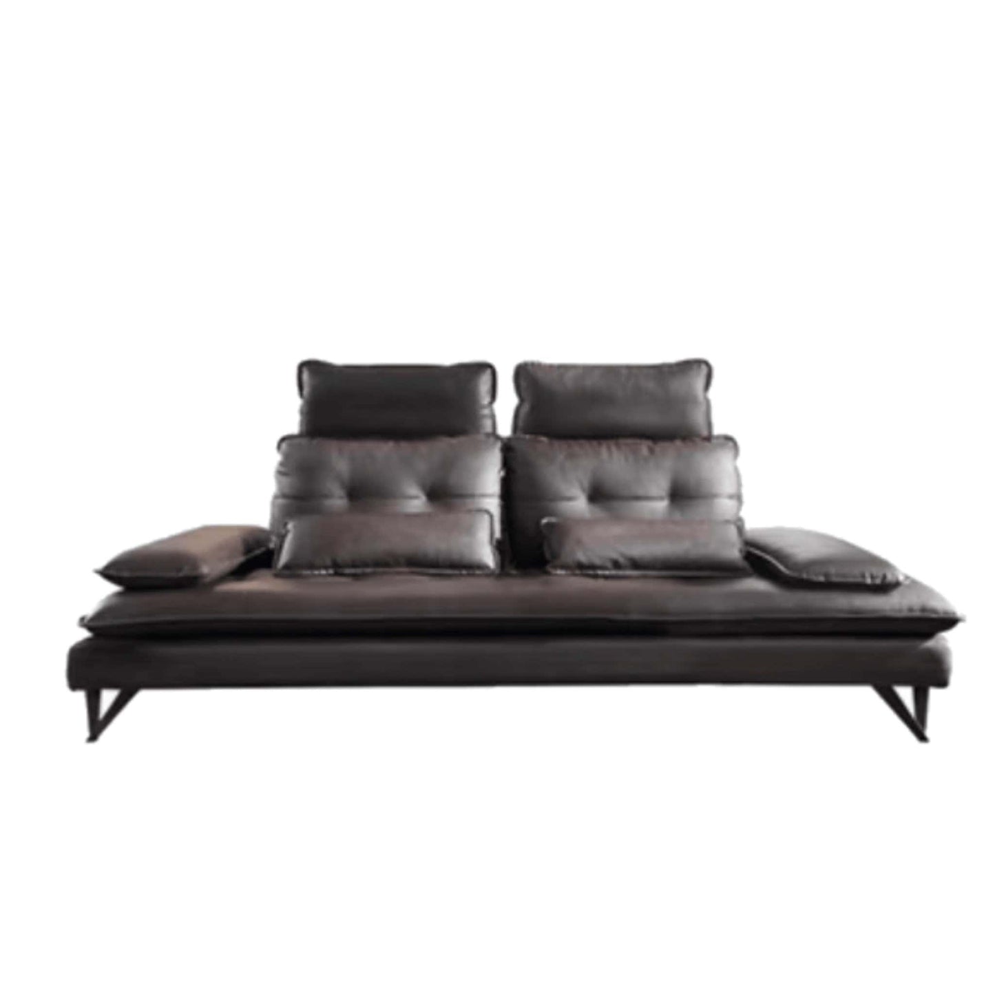 Home Atelier Italian Genuine Cowhide Leather / 2 seater/ Length 185cm / Dark Grey Moretti Slider Sofa