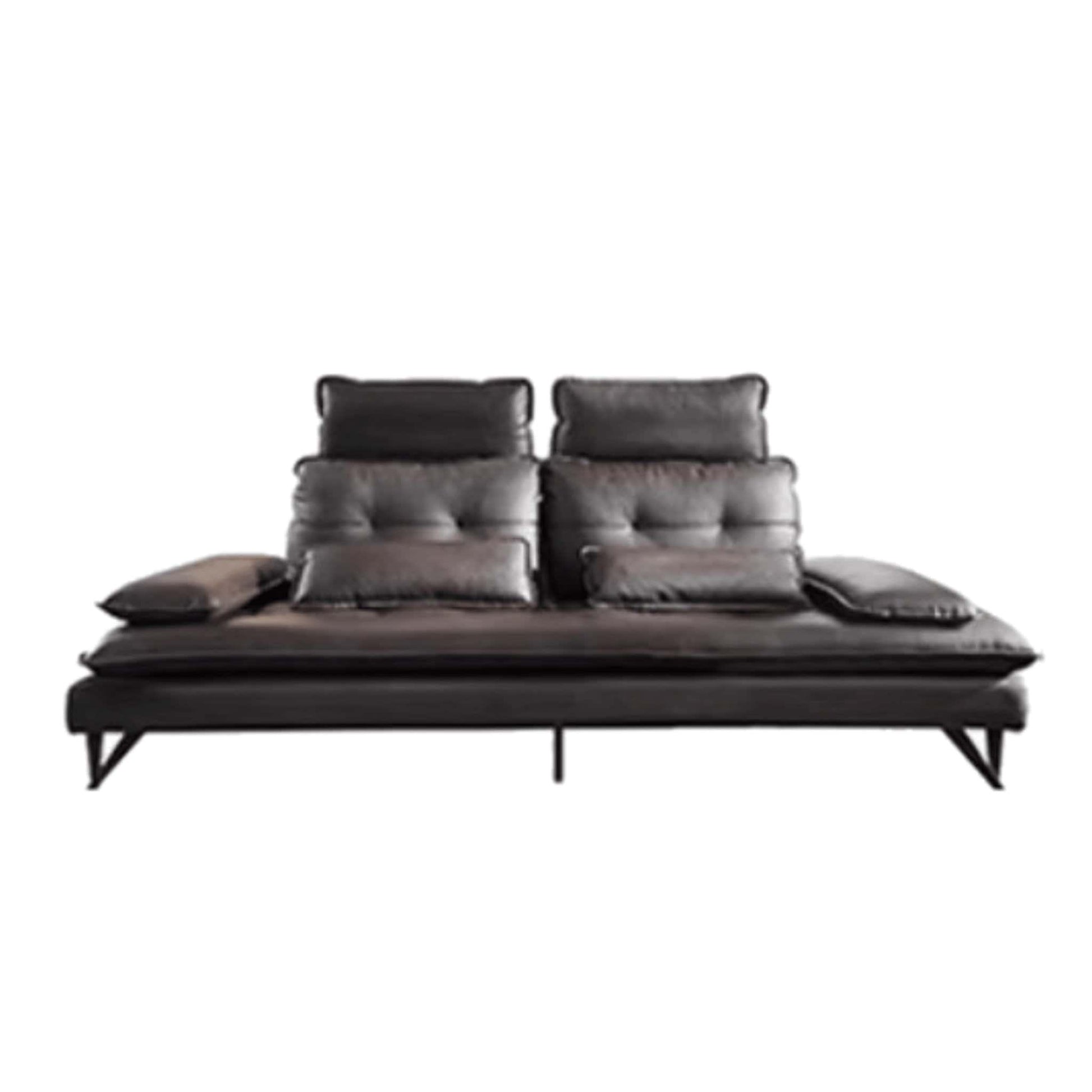 Home Atelier Italian Genuine Cowhide Leather / 4 seater/ Length 260cm / Black Moretti Slider Sofa