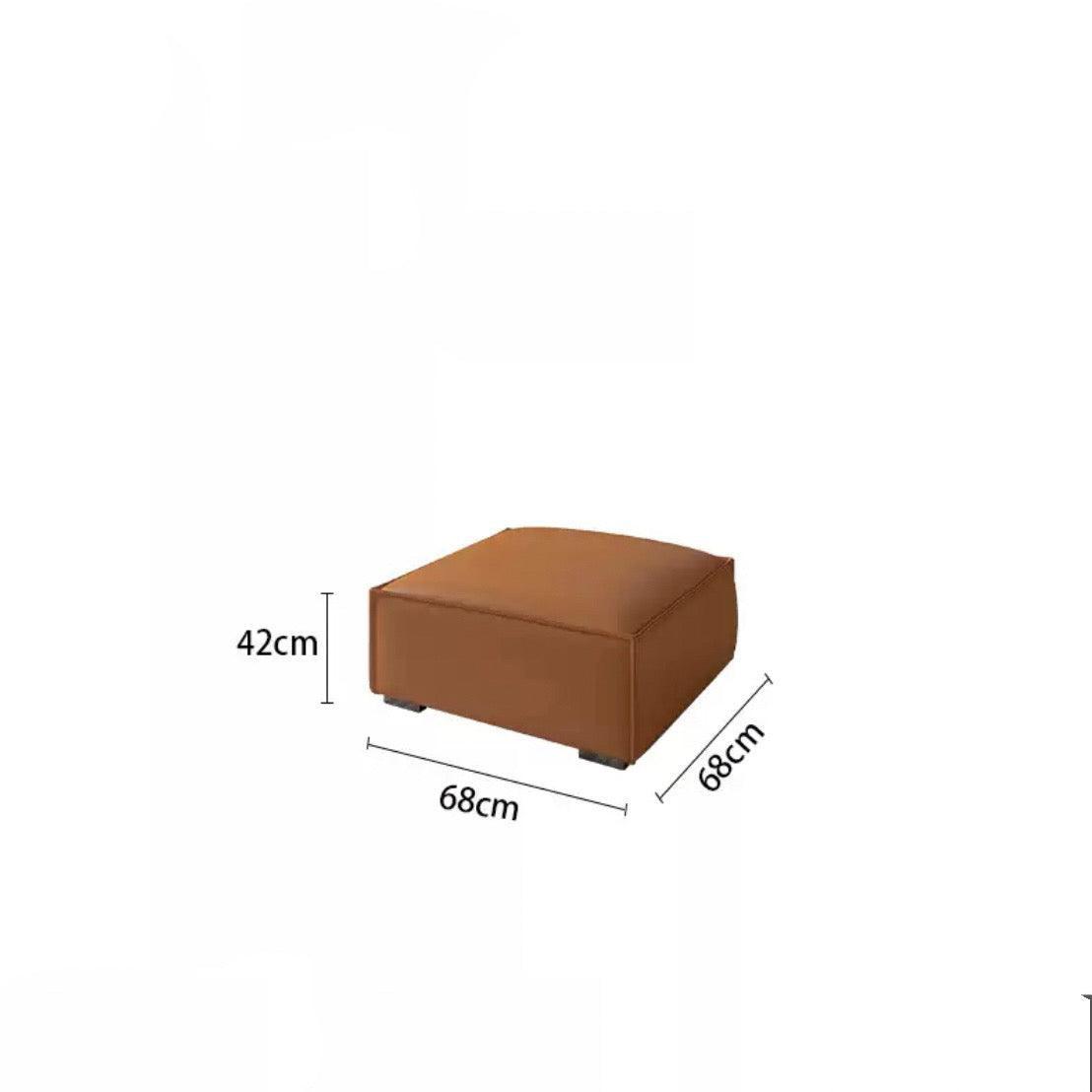 Home Atelier Italian Genuine Cowhide Leather / Foot Rest / Camel Aureus Leather Sofa