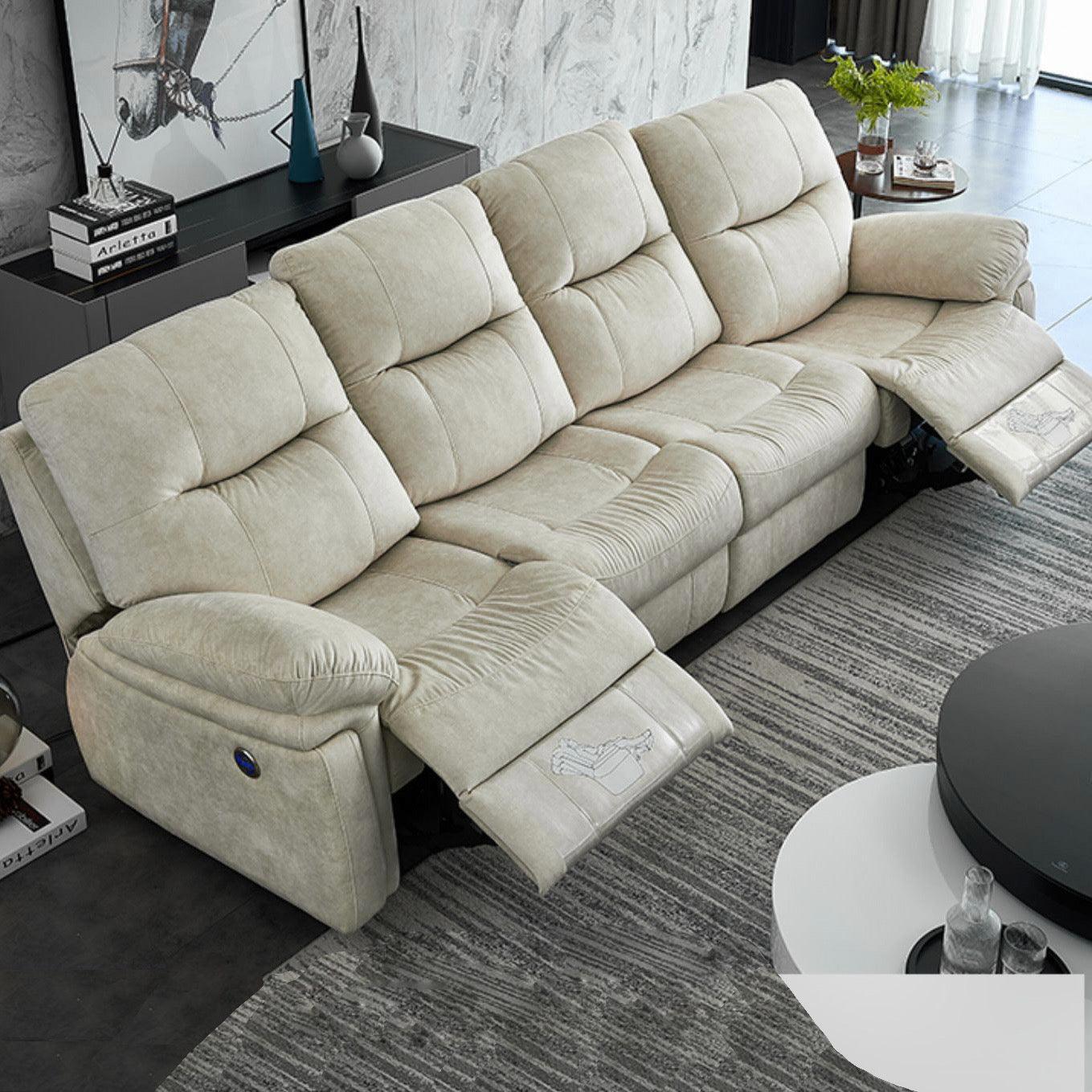 Grey velvet recliner discount sofa