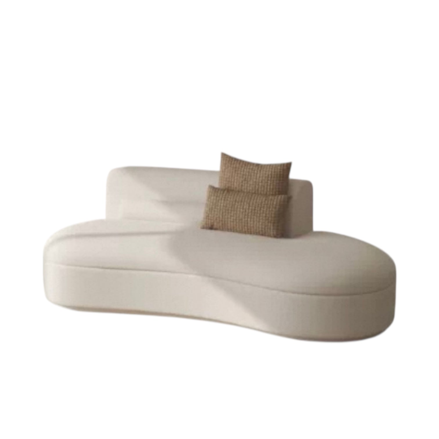 Home Atelier Italian Velvet Fabric / 3 seater/ Length 210cm ( 1 modular unit) / Light Grey Parker Scratch Resistant Sectional Curve Sofa