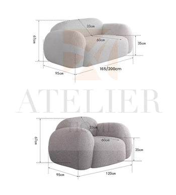 Home Atelier Jacque Performance Boucle Curve Sofa