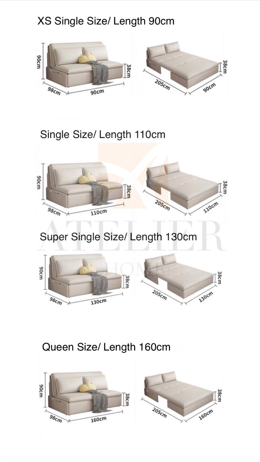 Home Atelier James Electric Sofa Bed