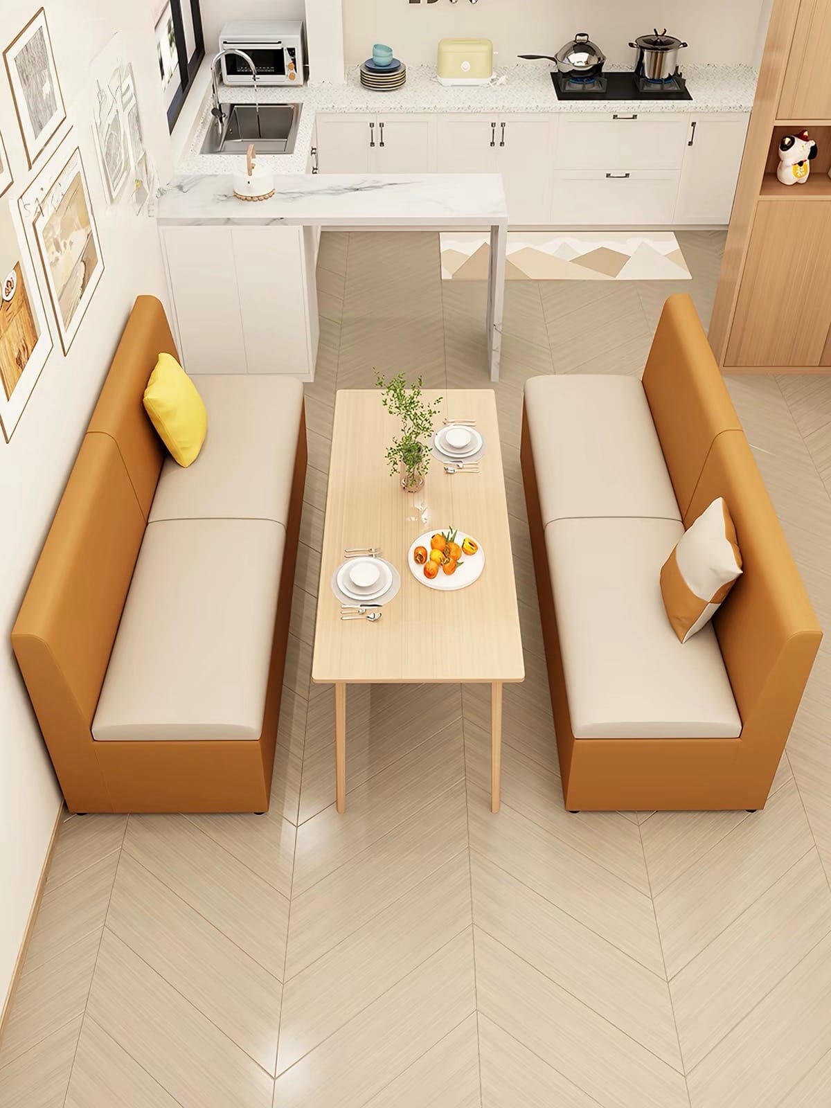 Home Atelier Janette Customise Dual Colour Dining Storage Bench